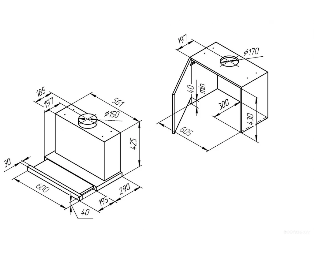 Вытяжка Kuppersberg SLIMBOX 60 GW